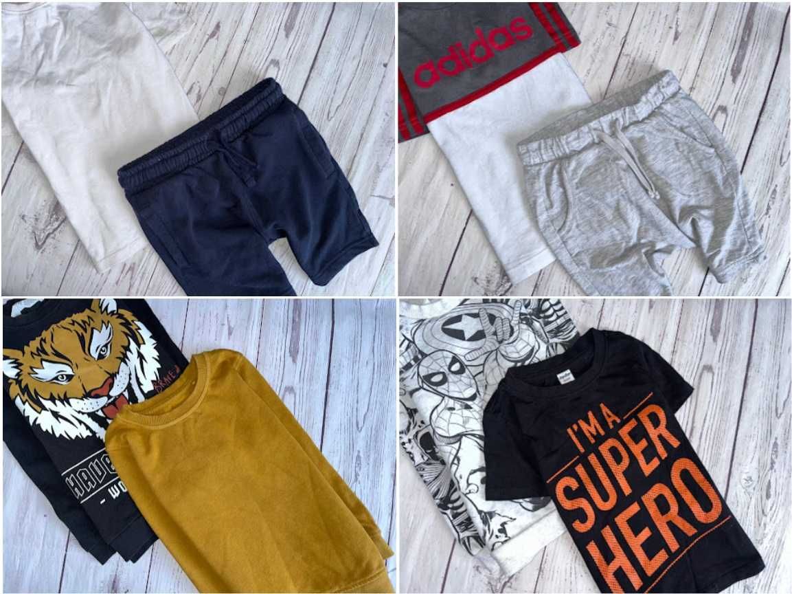 r.104-110 Mega paka 58szt zestaw ubranek dla Synka chłopca adidas zara