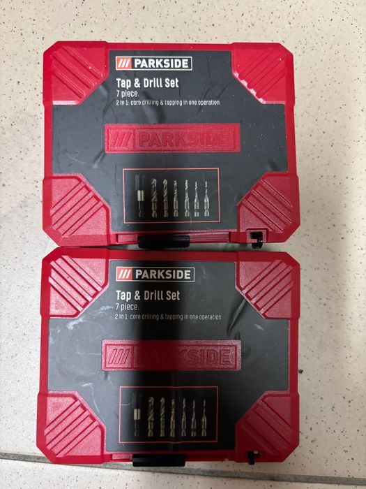 Zestaw wiertel i gwintowników do metalu/2 zestawy