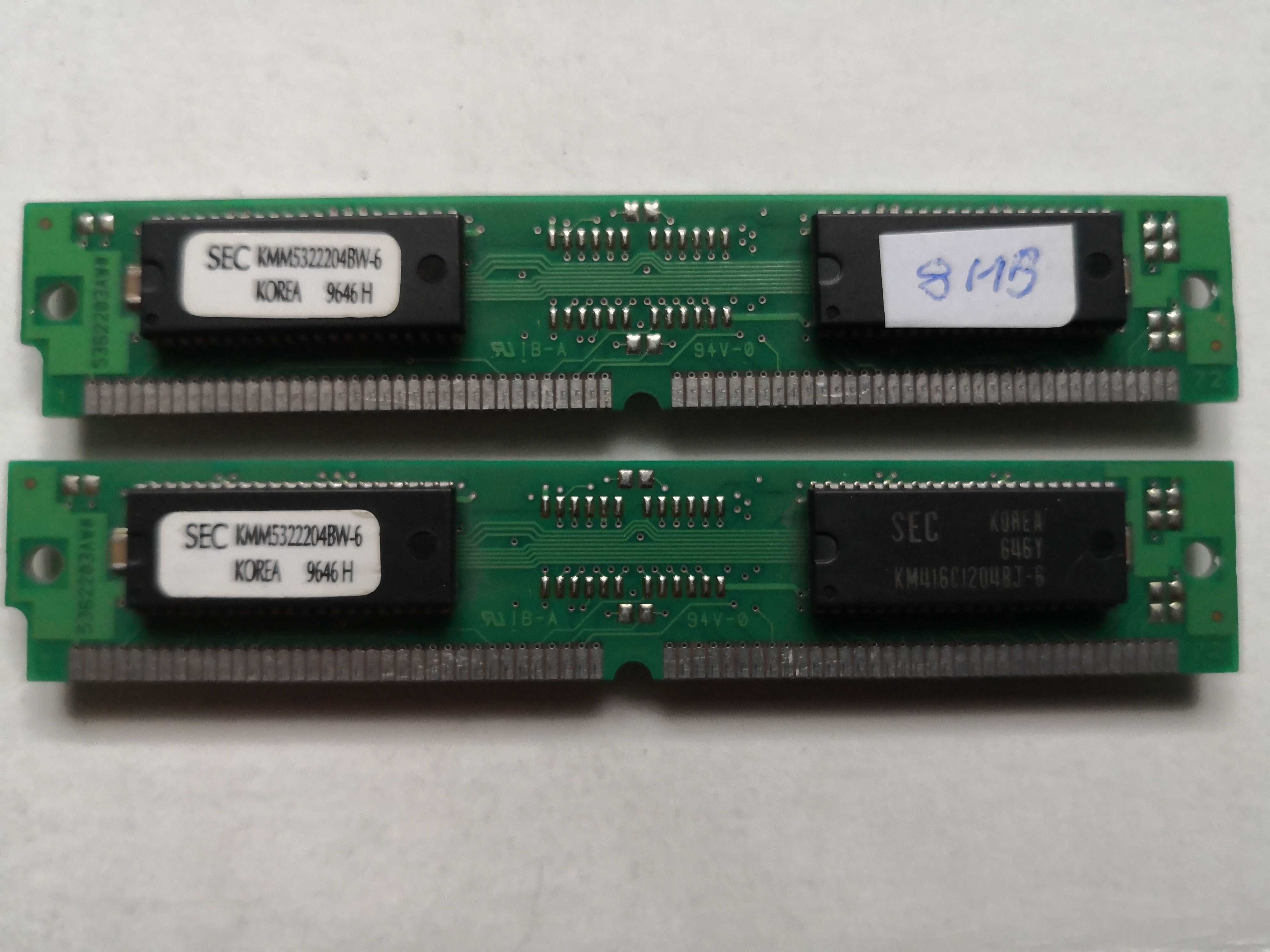 Pamięć ram edo 72 pin . 8 MB i 30 pin-vintage