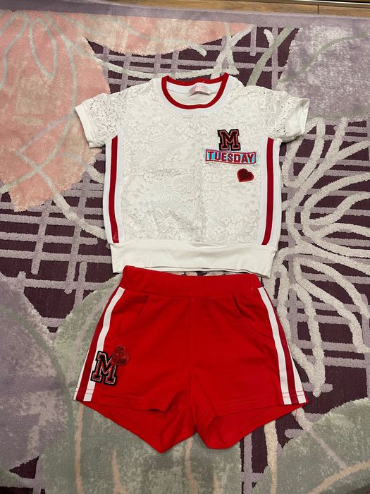 Літній костюм бріджі та футболка голубого кольору Deloras р.104