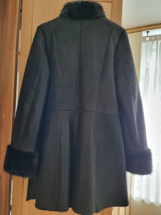 Дубленка натуральная овчина с норкой