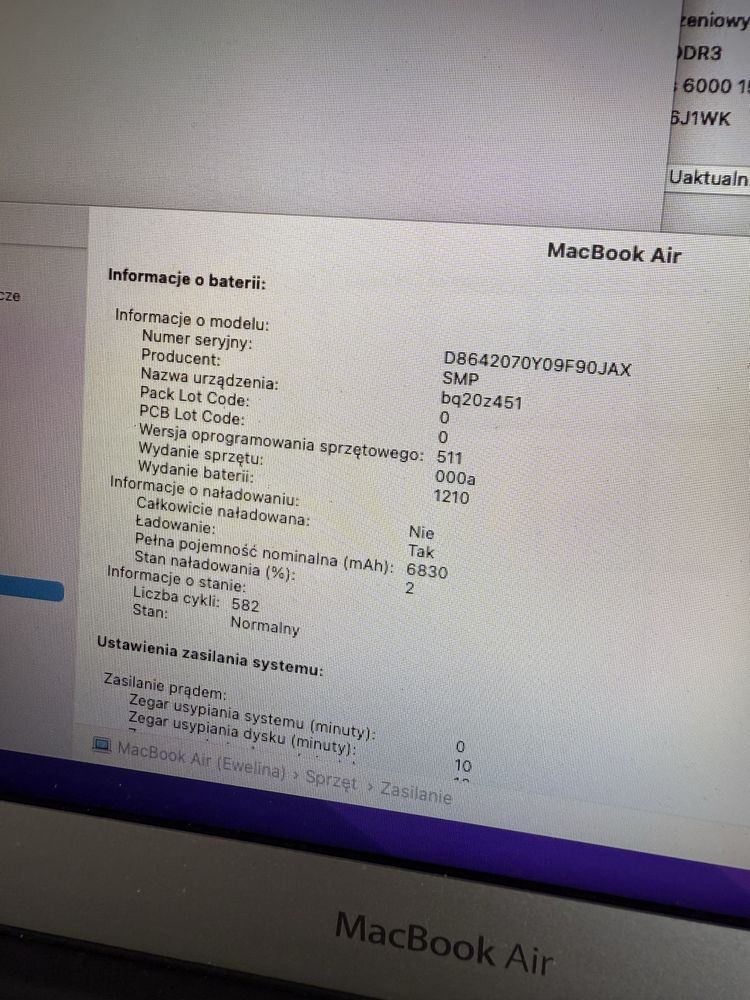 Laptop MacBook srebrny