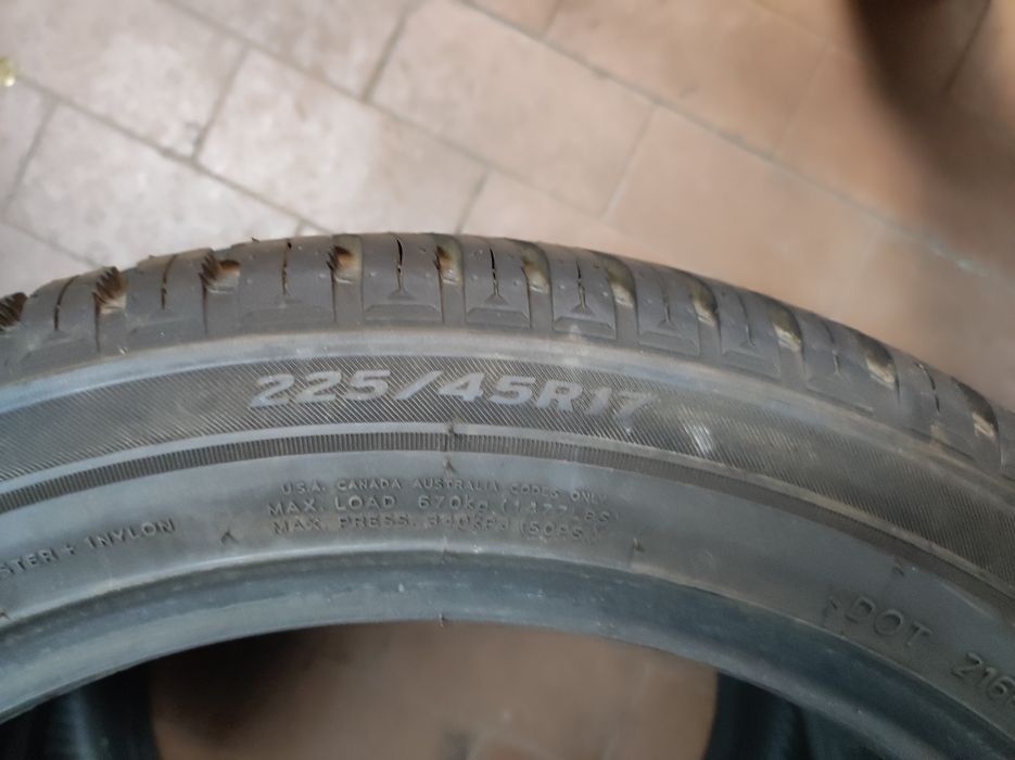 225.45.17 komplet Hankook Kinergy 4S Bieżnik 100%