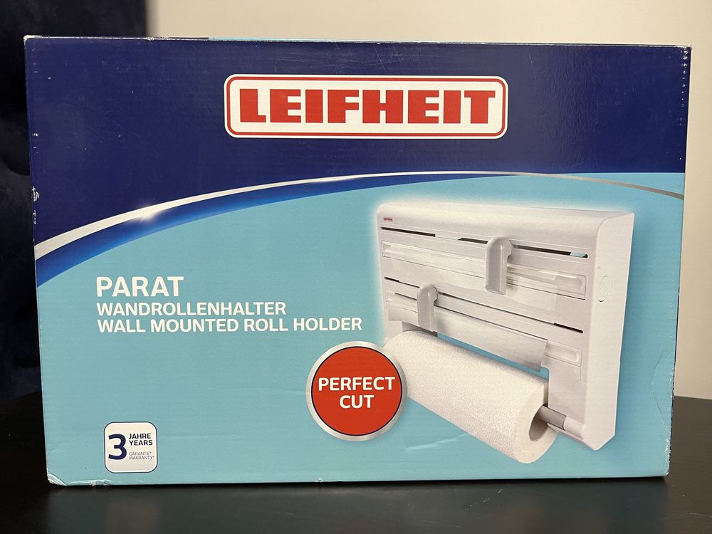 LEIFHEIT 3 в 1 настенный держатель кухонных полотенец, фольги, стрейча