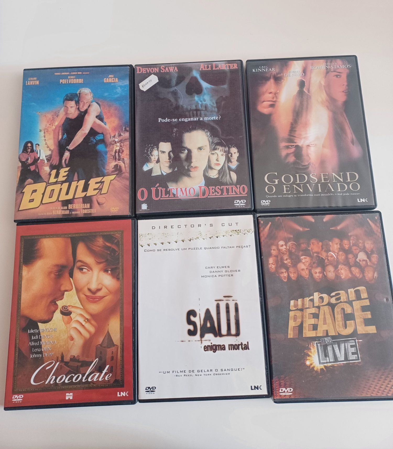 Dvds 1 euro cada um.