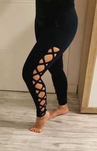 Granatowe legginsy fitness Forever 21