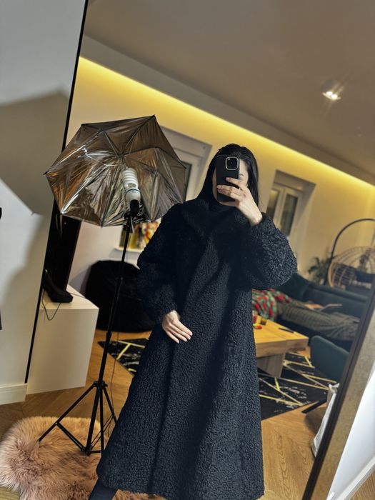 Futro naturalne karakuły czarne L XL