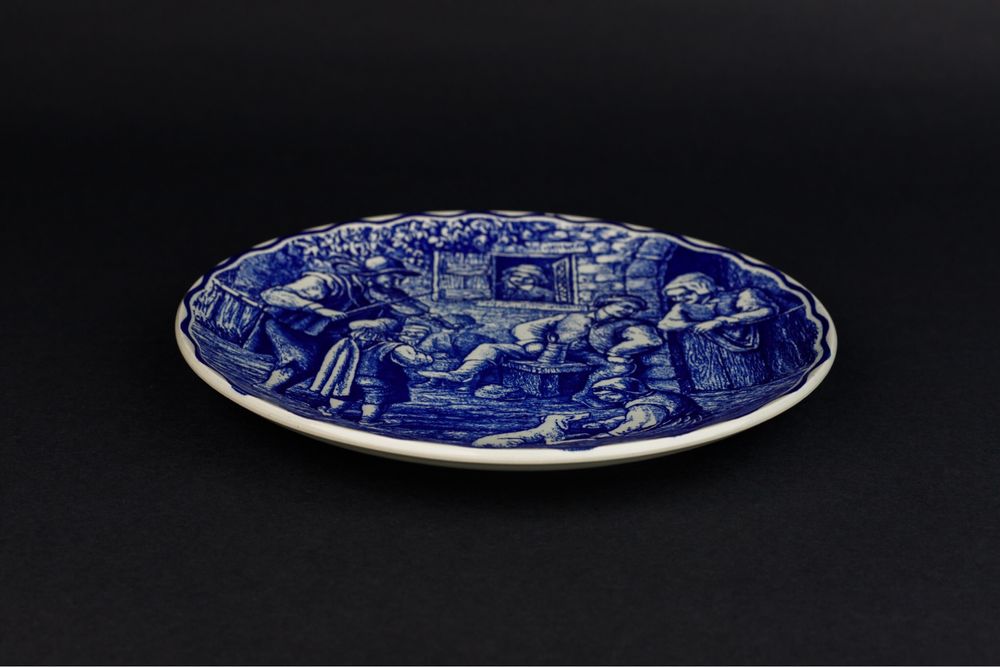 Delft Boch Freres ceramiczny talerz ręcznie malowany