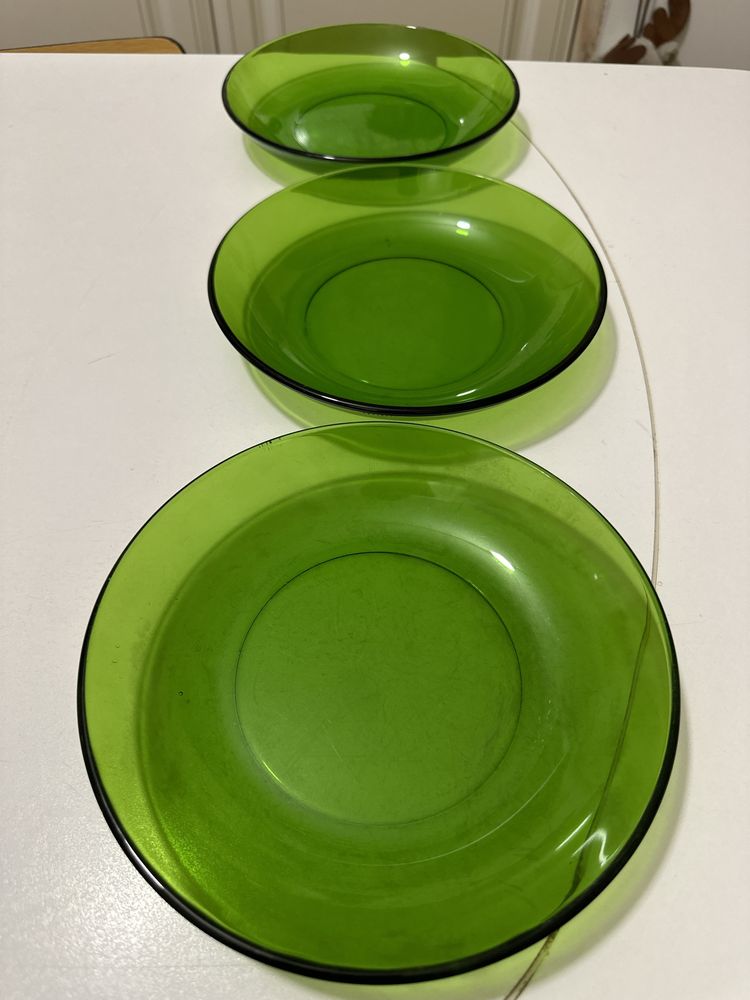 IVIDUR 9 peças de louça de cor verde