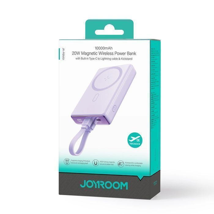 Powerbank Joyroom magnetyczny 10000 mAh 20W + kabel Lightning - USB-C