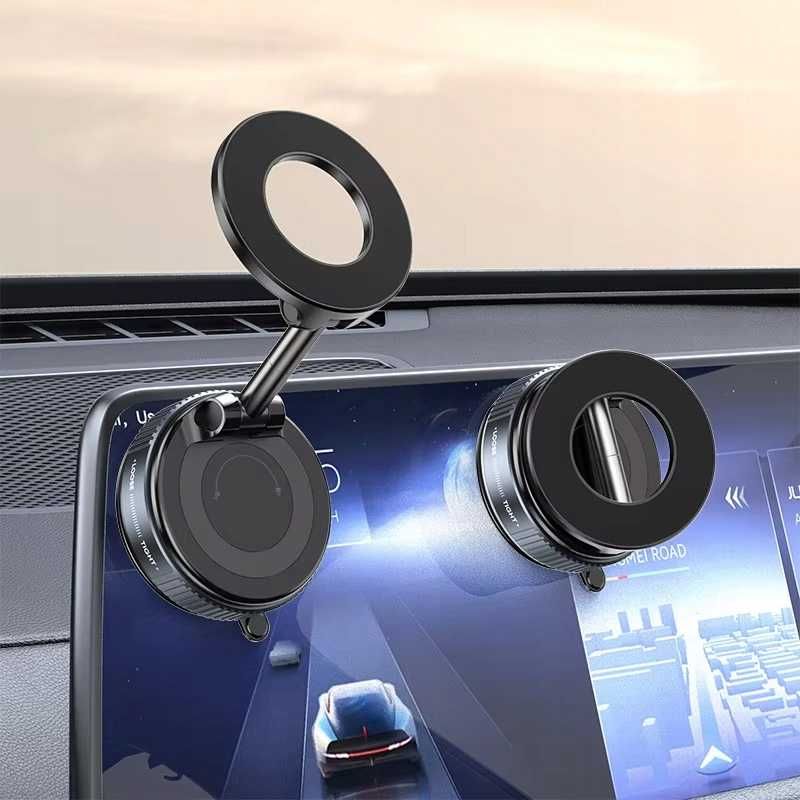 Uchwyt na telefon magnetyczny mocny uniwersalny przyssawka obrotowy
