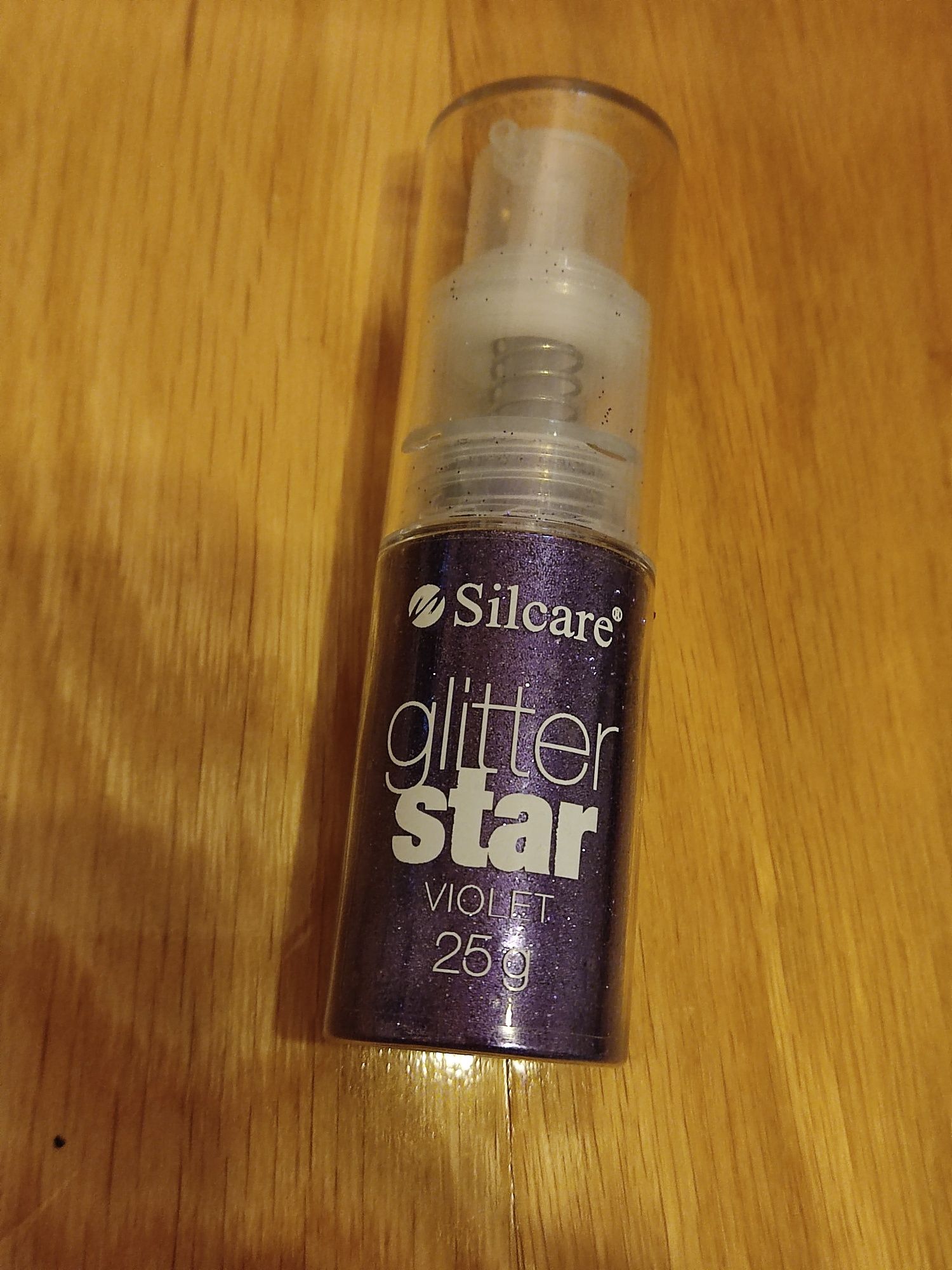 Nowy brokat w sprayu spreju fioletowy silcare glitter star violet 25g