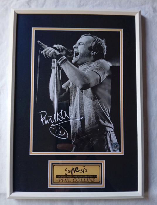 Moldura Genesis Phil Collins com Autógrafo (A4)