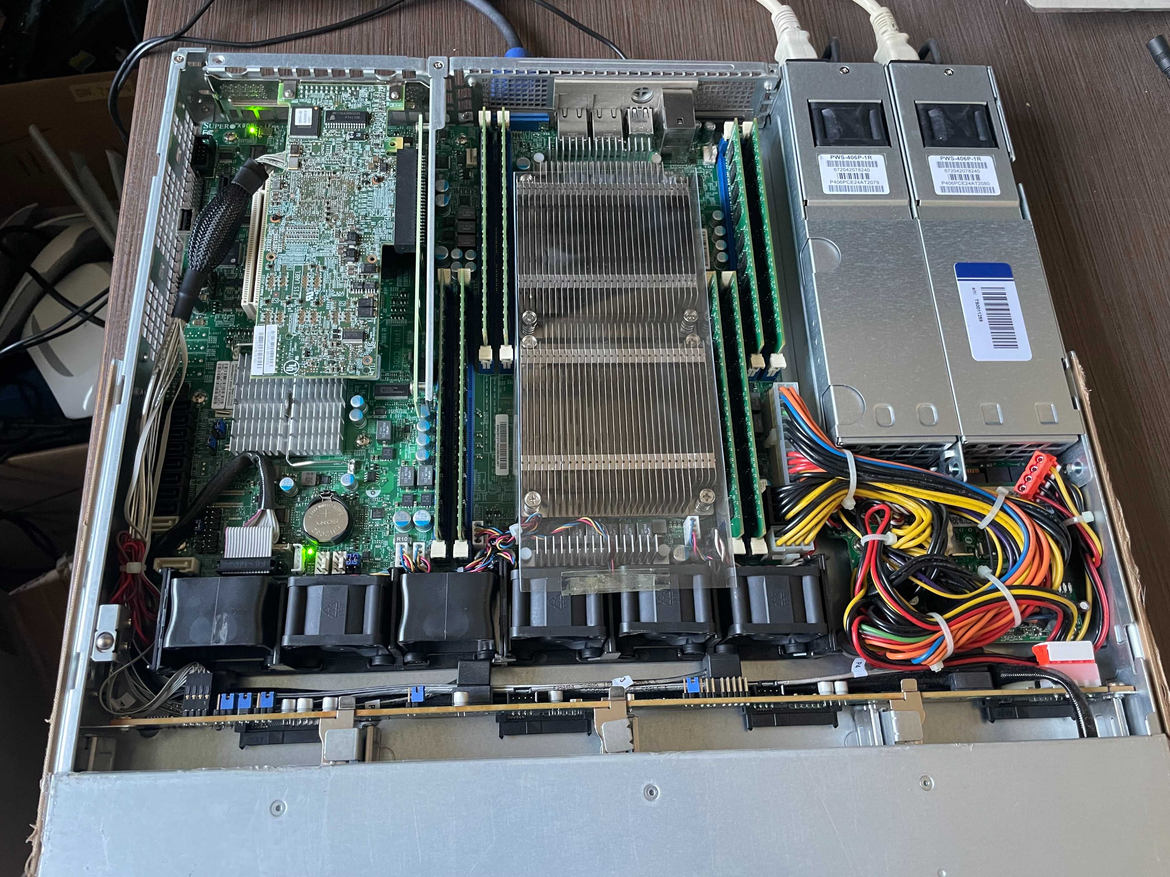 Сервер Server 1U Supermicro CSE-813M (4x3.5") 2штхE5-2620 V2, 32Gb