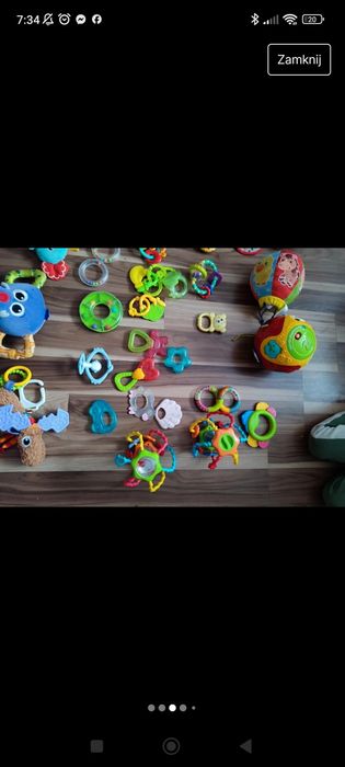 Zestaw zabawek dla niemowlaka grzechotki,gryzaki