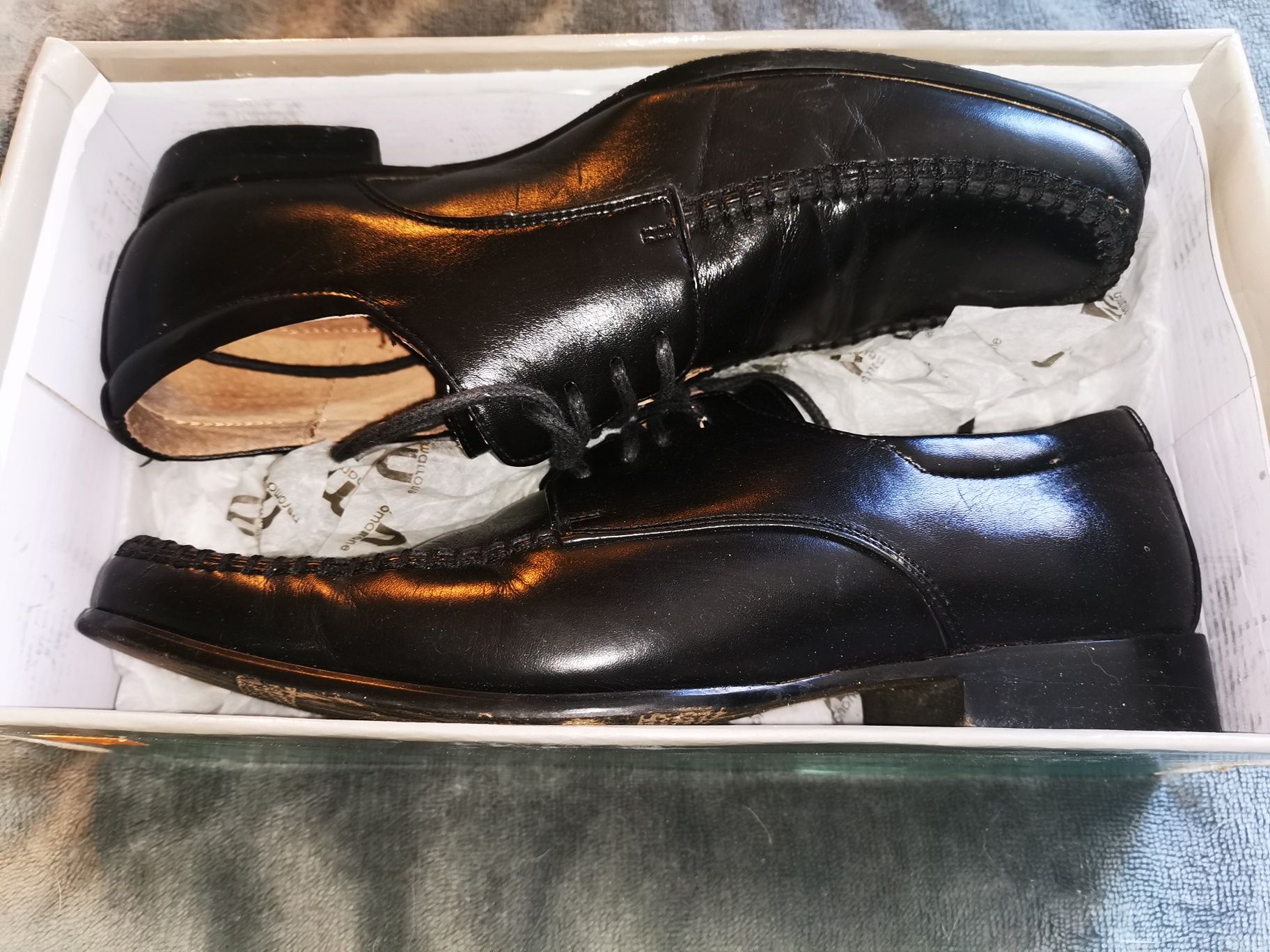 Czarne eleganckie /wyjściowe męskie buty
