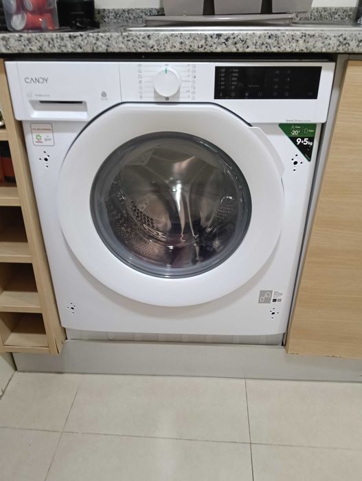 Máquina lavar e secar encastre candy