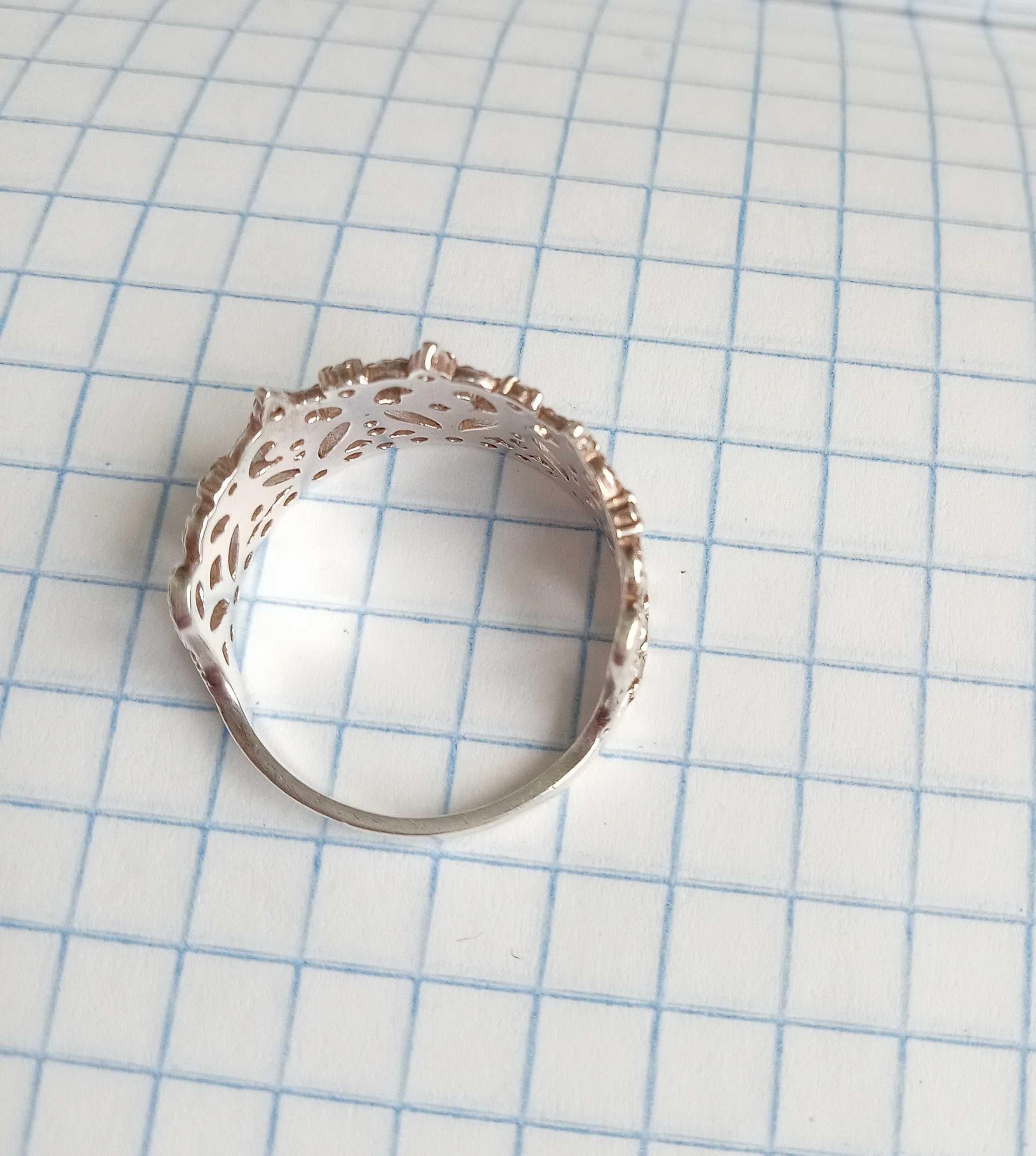 Кільце кольцо Корона срібло 925 проба 17 розмір
