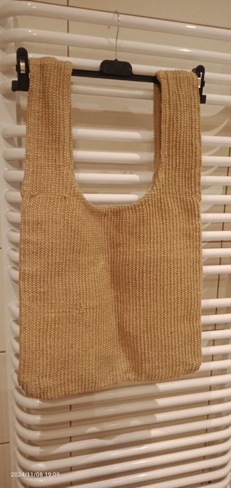 Słomkowa torba  ASOS DESIGN shopperka typu tote w kolorze naturalnym