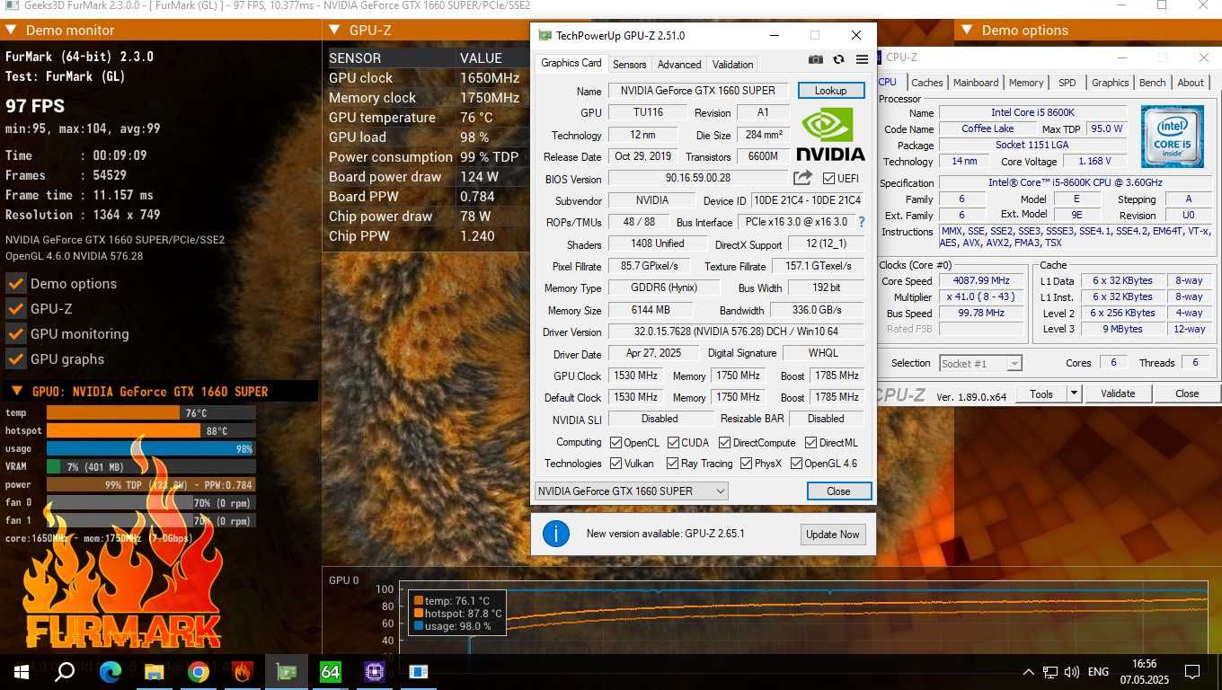 GAME PC ASUS H310M-R R2 I5 8600K 6x4.3GHz 32GB DDR4 GTX 1660super SSD