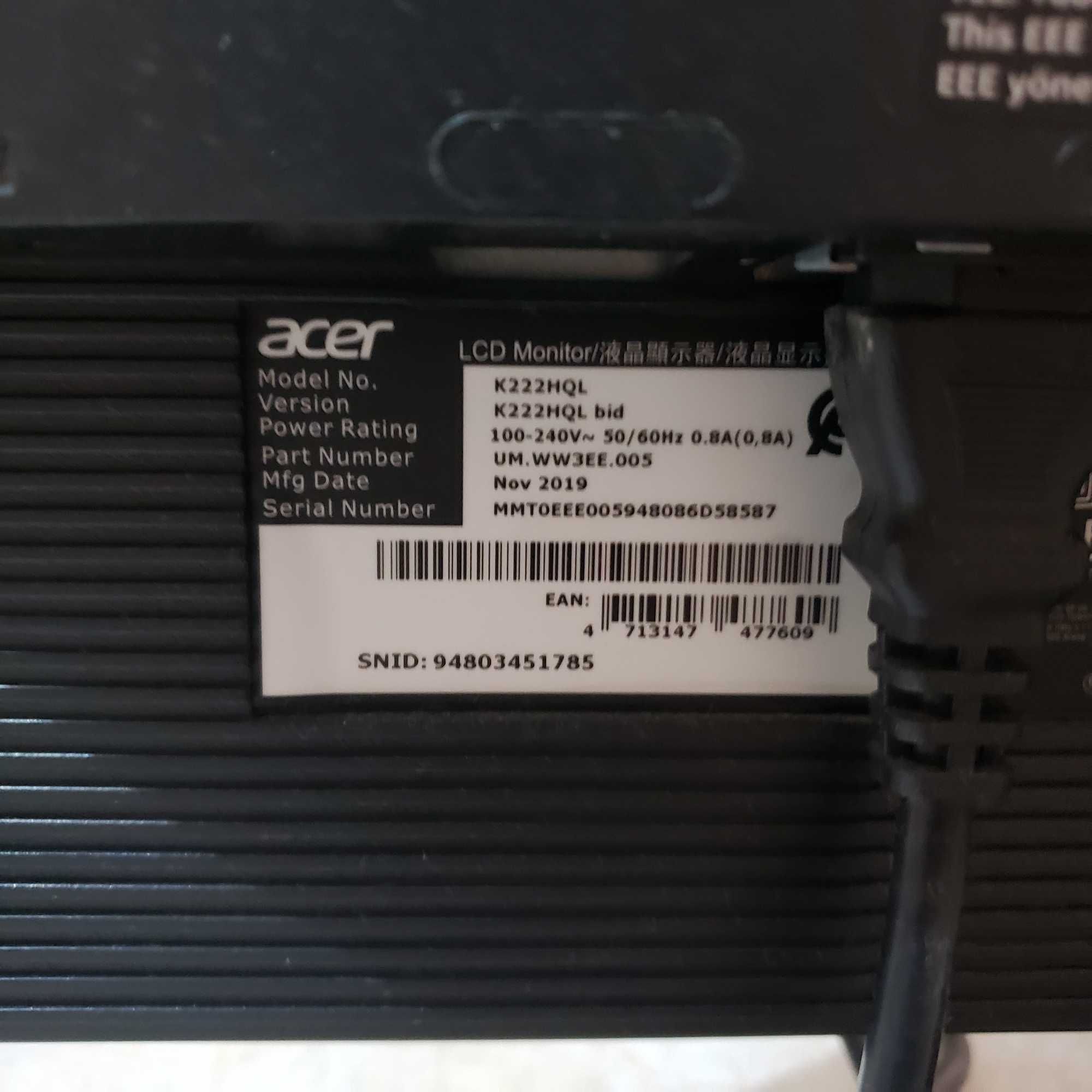 Monitor Acer 21.5 polegadas