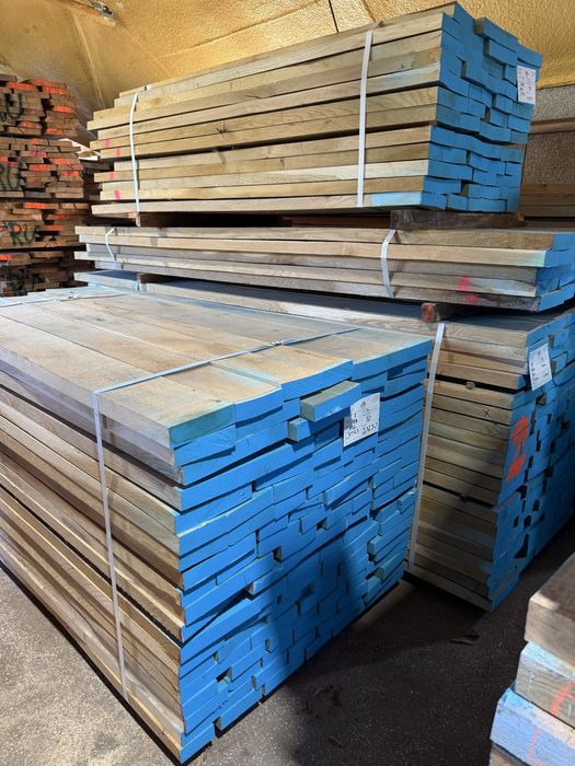 Tarcica dębowa sucha 50mm obrzynana dąb deski bale foszty