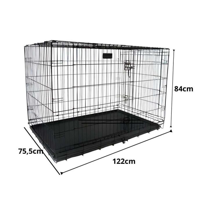 Klatka Dla Psa Kota Metalowa Kennel Kojec Transporter 122x75,5x84cm