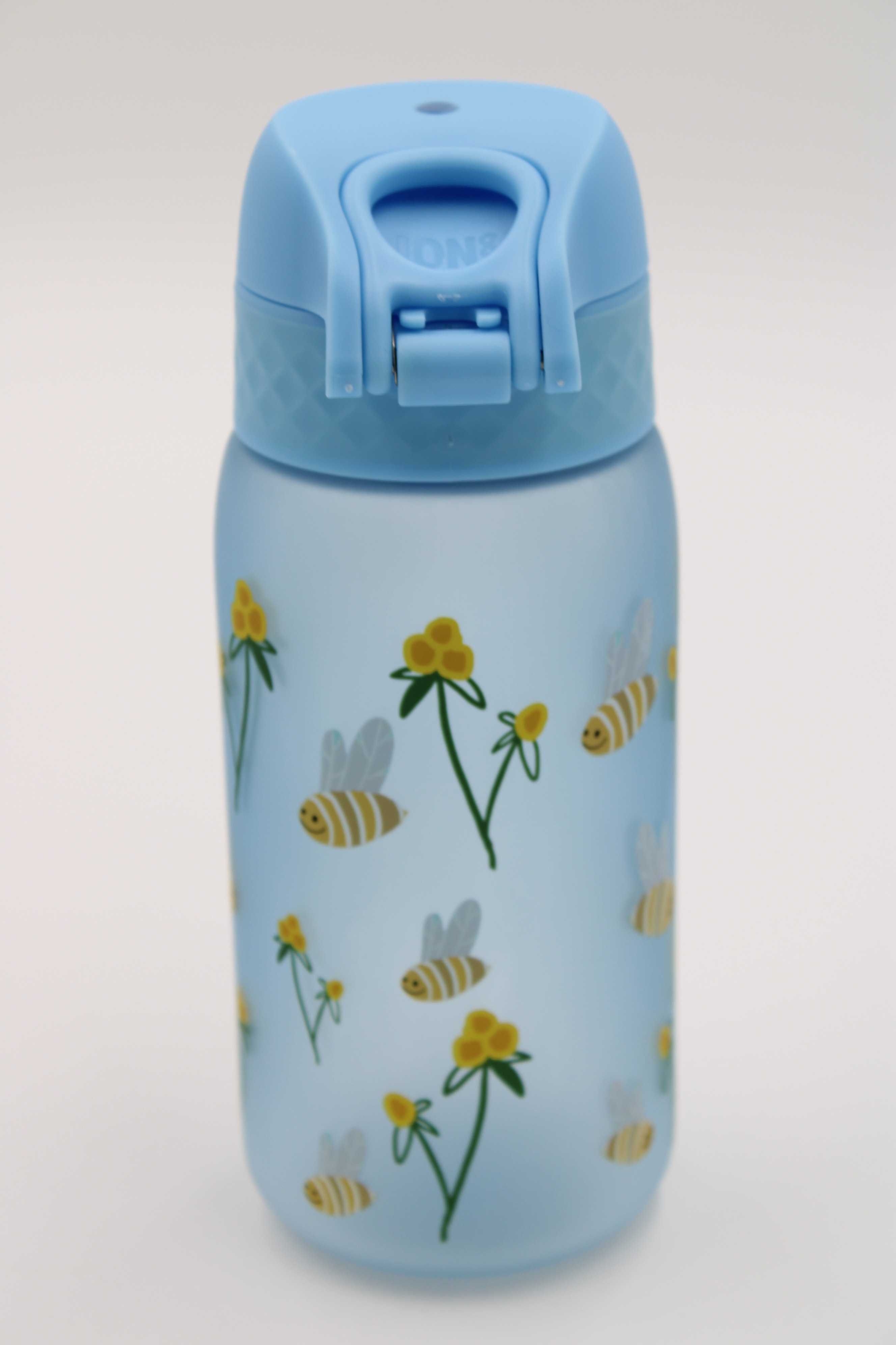 Butelka Bidon na wodę dla Dzieci Ion8 Pszczółki i kwiatki 400ml Blue