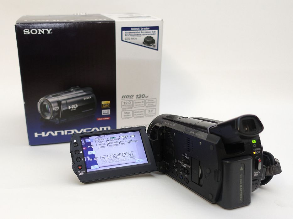 kamera sony HDR-XR500VE + obiektyw i 3 akumulatory