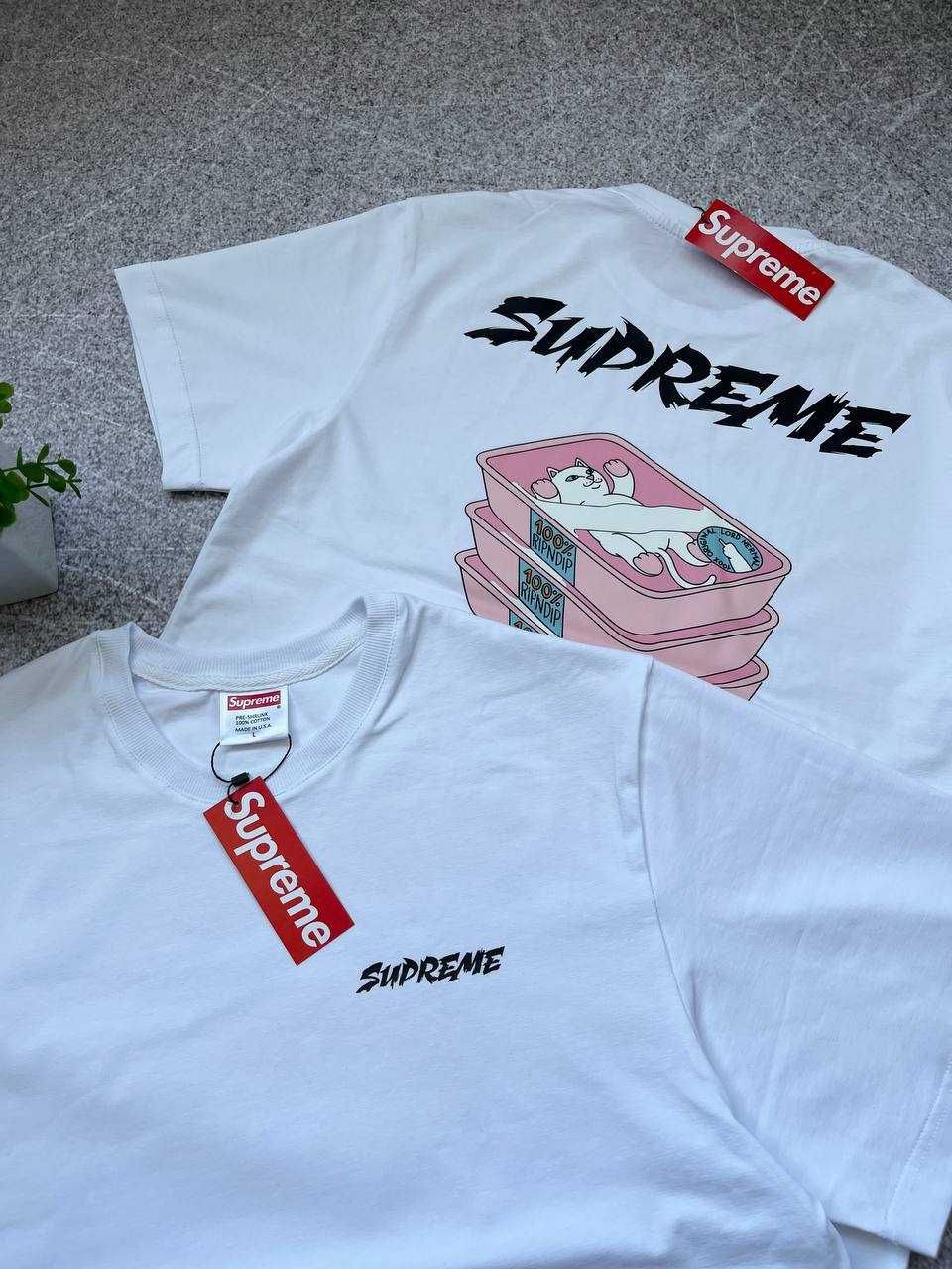 Оверсайз Футболка Супрім з бірками (Supreme)