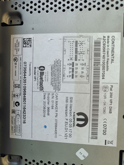 Radio 2 din oryginalne do citroen jumper peugeot boxer fiat ducato