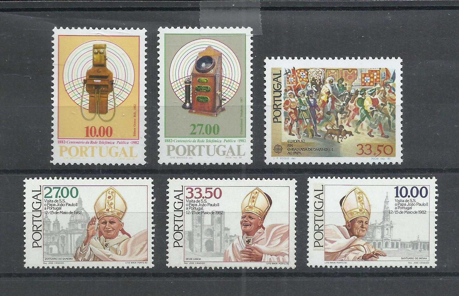 Selos portugueses – Ano de 1982, 35 selos como novos