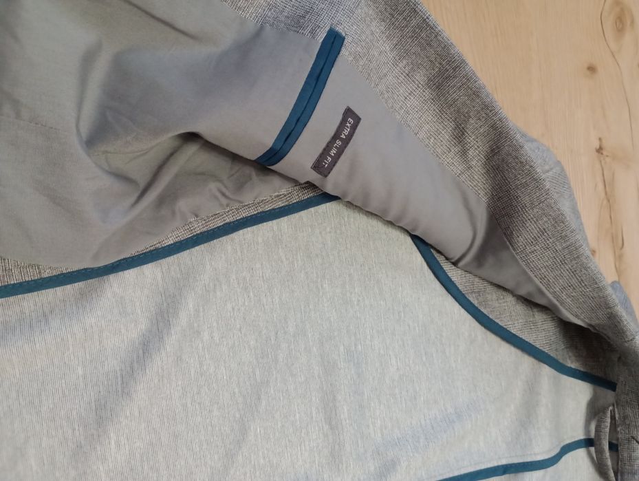 Marynarka Devred męska S 46 extra slim nowa szara casual