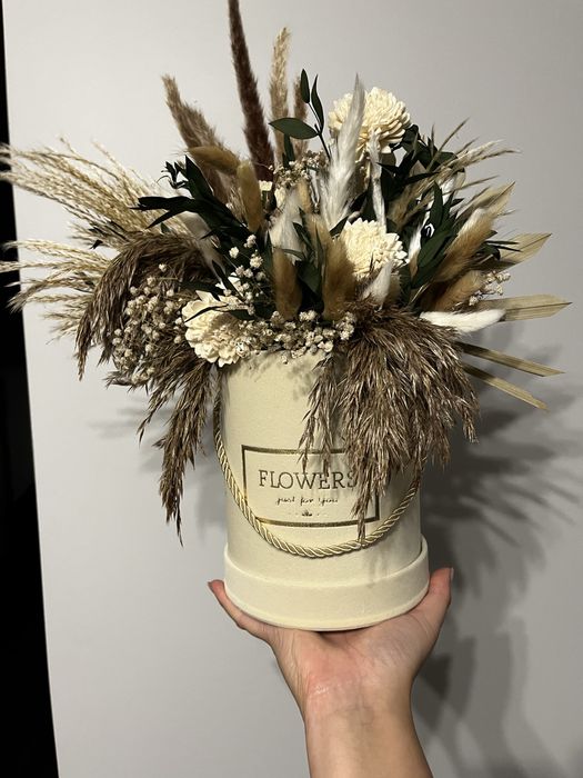 Flowerbox z suszem / flowerbox z suszonymi trawami