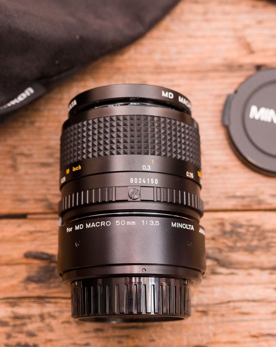 Minolta New-MD 50mm 1:3.5 Macro MD III makro 1:1 + gratis