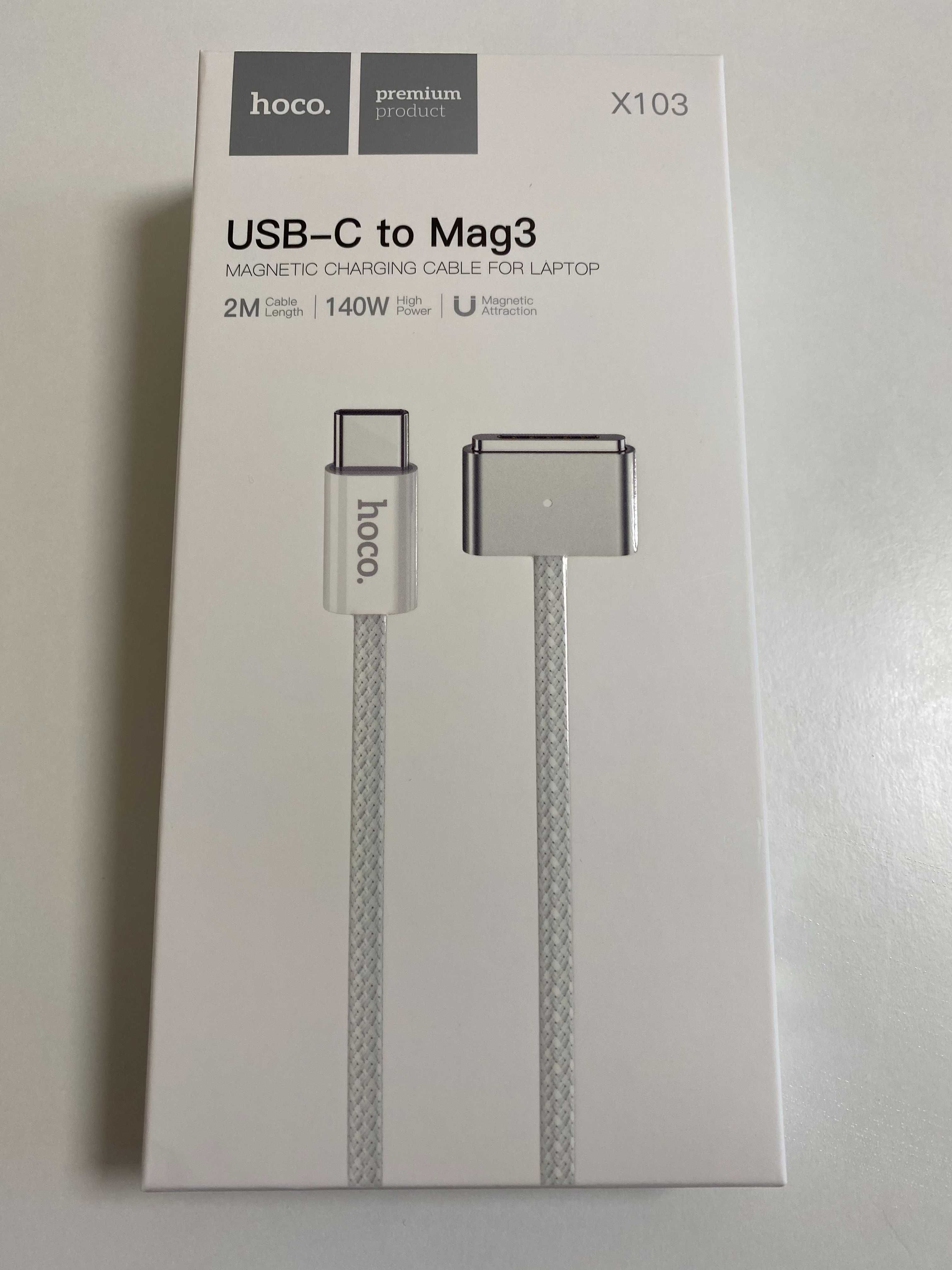 Кабель для зарядки Hoco X103 магнітний Type-C to MagSafe 3 140W 2 м.