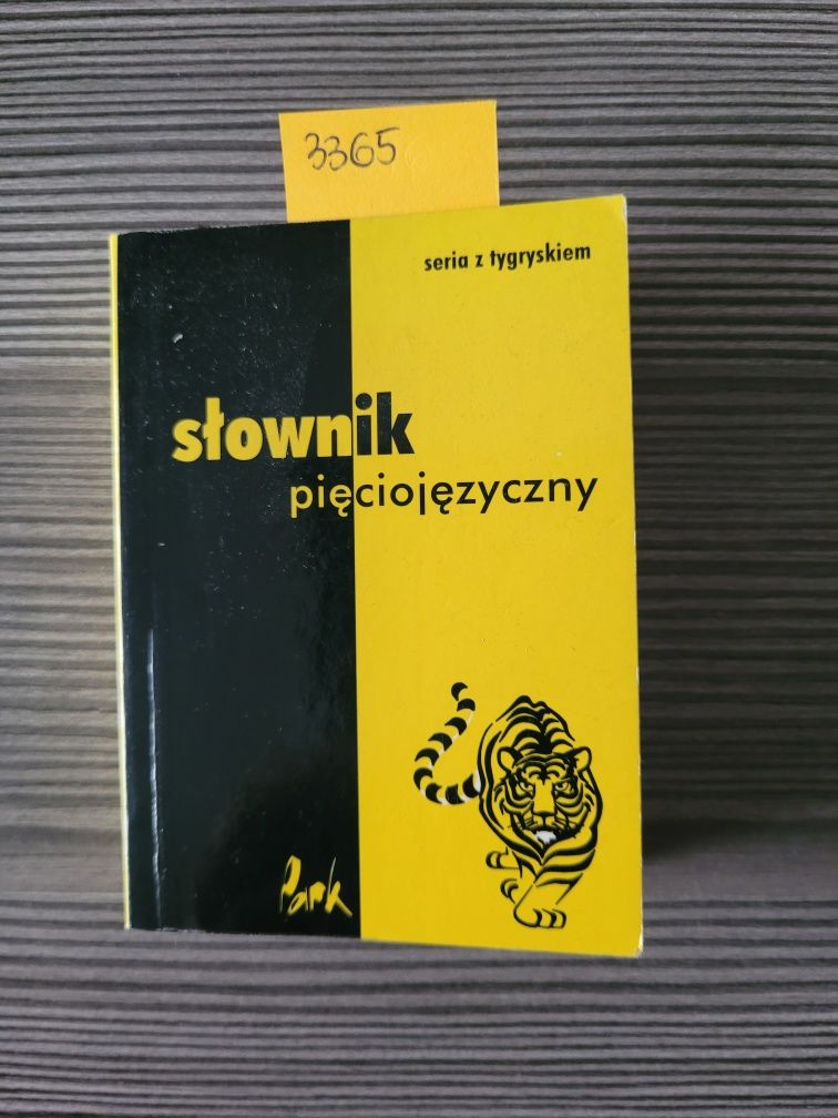 3365. "Mini słownik pięciojęzyczny" Seria z tygryskiem