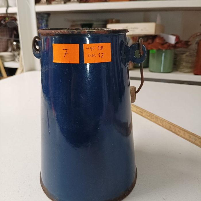 Nr 7 Kanka bańka na mleko emaliowana