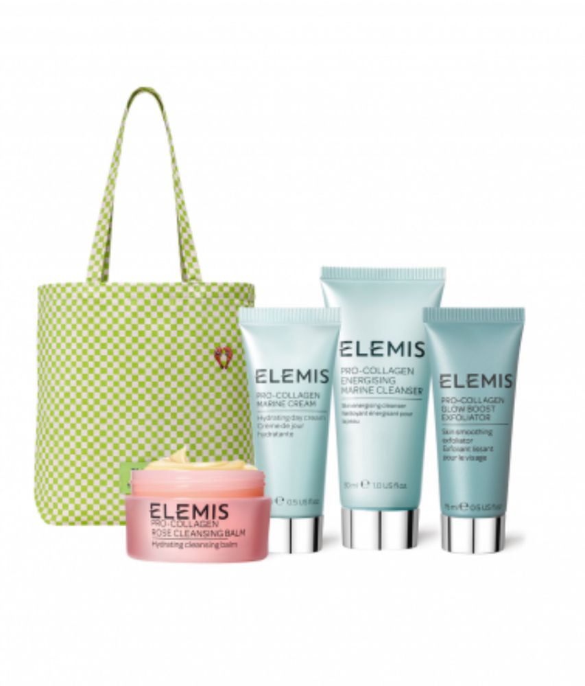 Elemis тревел набор с 4-мя бестселлерами и стильным шопером Shrims