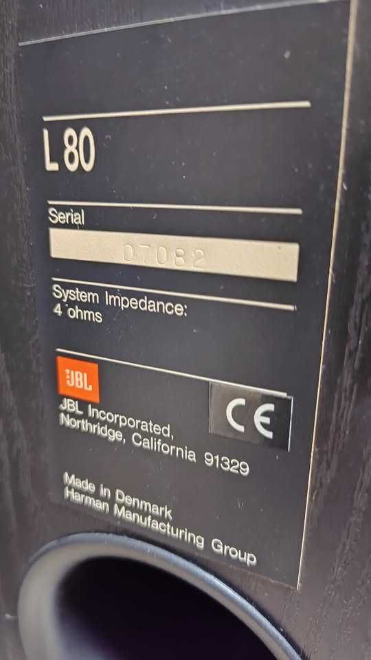 JBL L80 Piękne klasyczne Kolumny 3W w stanie kolekcjonerskim Klasyk