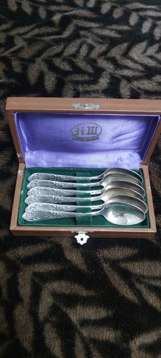 Набор чайных мельхиоровых ложек ссср на шесть персон