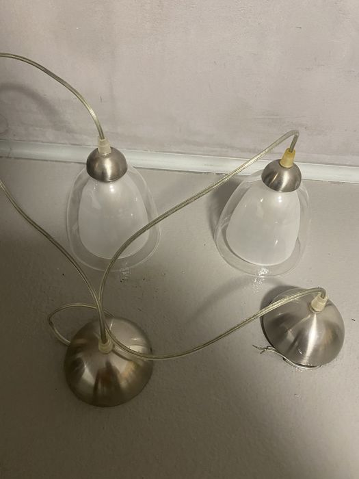 Lampa wisząca szklana, żyrandol