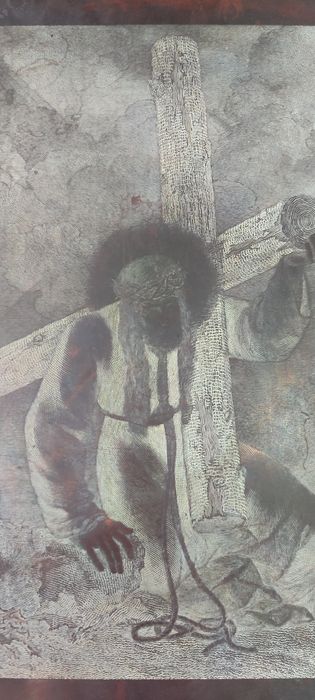 Bartolozzi ou aprendiz enorme Matriz gravura em cobre séc XIX