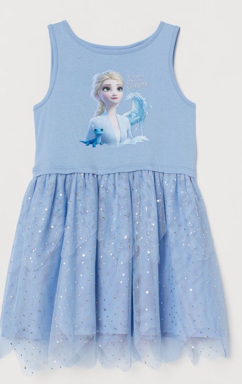 Elza, Elsa, Frozen, Kraina lodu sukienka tiul i brokat rozmiar 98