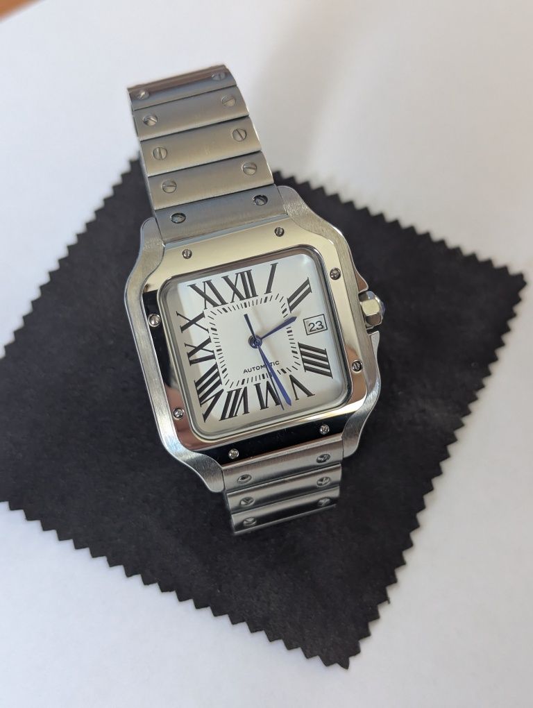 Zegarek automatyczny w stylu Santos – mechanizm Seiko NH35