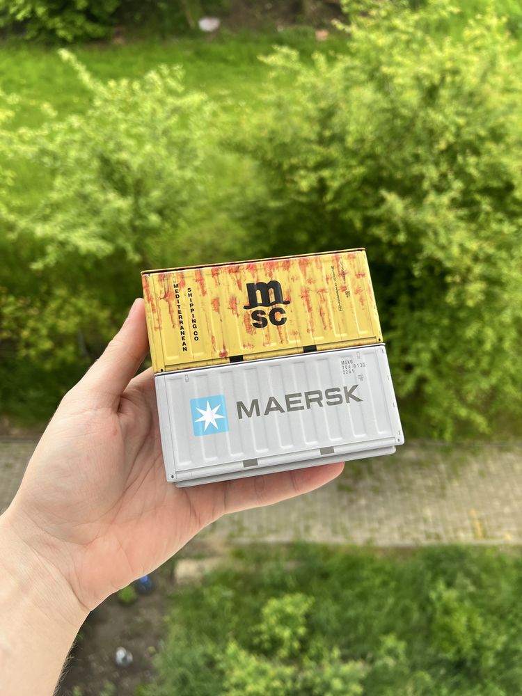 Металевий контейнер-органайзер MAERSK для столу, стиль індастріал