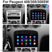 Auto-rádio 9" android 13 Peugeot 308 RCZ 408 de 2007 a 2013