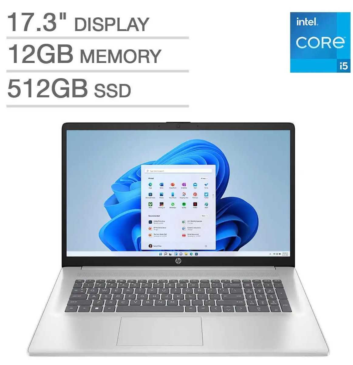 Ноутбук HP 17'3 / Core i5-1335U / 12 ГБ DDR4 / SSD 512 Tb/Win 11