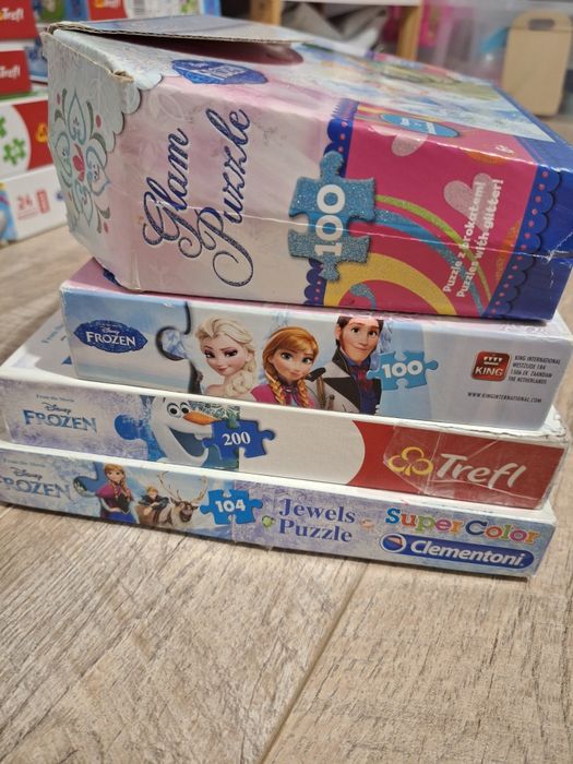 Puzzle Kraina Lodu/ frozen/ elsa 4 szt. 5+ 6+ 7+