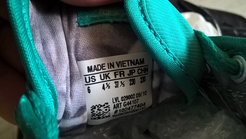 ADIDAS turkusowo złote tenisówki modne